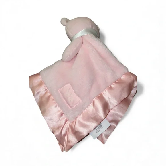 UGG Baby Pink Plush Lovey Security Blanket Satin Teddy Bear - Picture 3 of 4